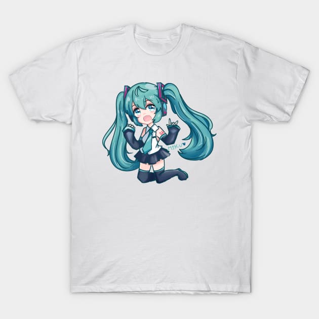 Hatsune Miku Cute T-Shirt by Micowo